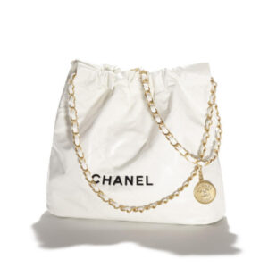 CHANEL 22 SMALL HANDBAG WHITE 37CM AS3260