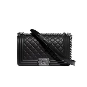 CHANEL BOY HANDBAG BLACK A67086