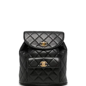 CHANEL MEDIUM DUMA BACKPACK BLACK 24CM
