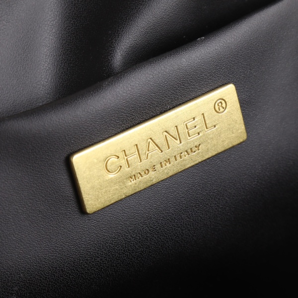 CHANEL CC CHAIN DOME FRAME CLUTCH EMBELLISHED LAMBSKIN BLACK 30CM - Image 9