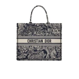 DIOR LARGE BOOK TOTE BLUE TOILE DE JOUY REVERSE EMBROIDERY M1286ZRGO_M928