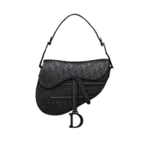 DIOR SADDLE BLACK OBLIQUE EMBOSSED 1ADPO093YKY 25CM