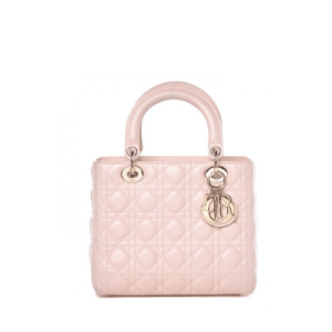DIOR LADY BLUSH CANNAGE LAMBSKIN BAG PINK 20CM M0538OCEA M39U