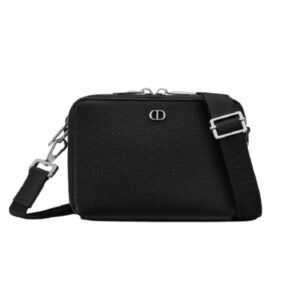 DIOR POUCH SHOULDER STRAP CD ICON BLACK 17CM 2ESBC119CDI H00N
