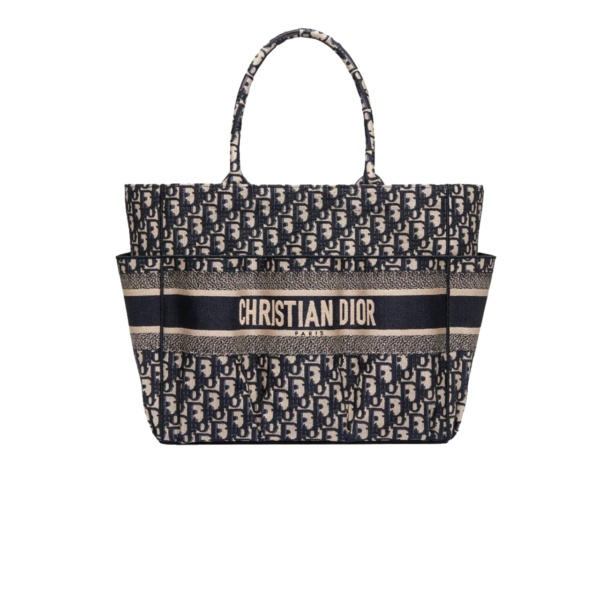 DIOR CATHERINE TOTE BAG DARK BLUE 28CM