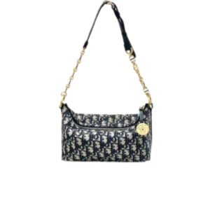 DIOR DIORSTAR HOBO BAG WITH CHAIN BLUE 22CM S3202UTZQ M928