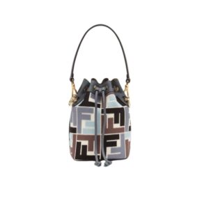 FENDI MON TRESOR MULTICOLOR CANVAS MINI BAG WITH FF EMBROIDERY 22CM 8BS010ARC3F1OPK
