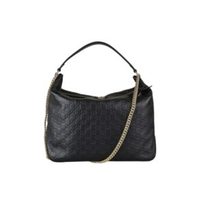 GUCCI SIGNATURE LARGE HOBO BAG BLACK 38CM