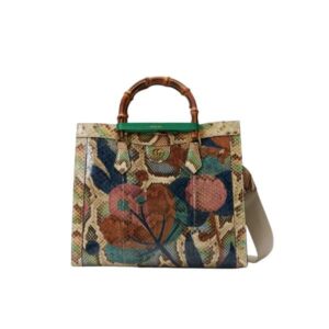 GUCCI DIANA MEDIUM PYTHON TOTE BAG 27CM 678842 EYXLT 9480