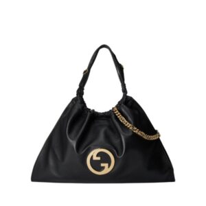 GUCCI BLONDIE LARGE TOTE BAG GOLD TONE HARDWARE BLACK 50CM 747372 AAB82 1000
