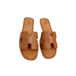 HERMES ORAN BROWN OPEN TOE SANDALS H221110Z