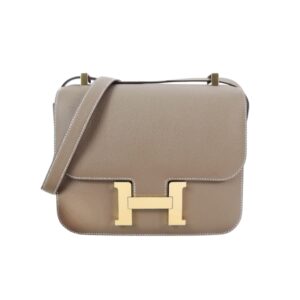 HERMES CONSTANCE EPSOM CK18 ETOUPE ROSE GOLD HARDWARE 18CM