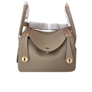 HERMES LINDY MINI TOGO BAG GOLD HARDWARE BEIGE 19CM