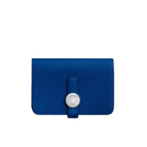 HERMES DOGON DUO MINI WALLET BLUE