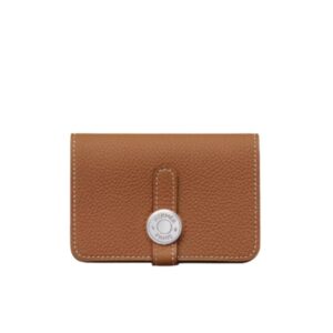 HERMES DOGON DUO MINI WALLET BROWN
