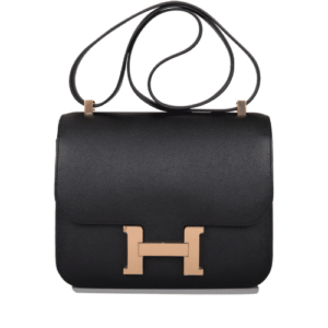 HERMES CONSTANCE 24 TOGO LEATHER GOLD HARDWARE BLACK 24CM