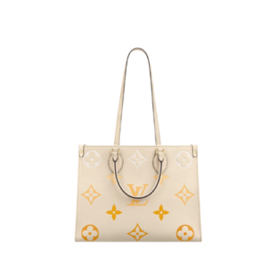 LOUIS VUITTON ON THE GO MM MONOGRAM EMPREINTE LEATHER WHITE M45717