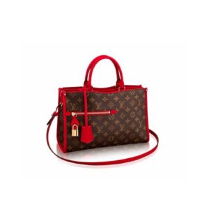 LOUIS VUITTON POPINCOURT MM TOTE BAG MONOGRAM CANVAS RED