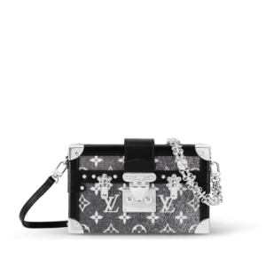 LOUIS VUITTON PETITE MALLE BLACK AND GREY 19CM M21462