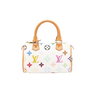LOUIS VUITTON X TAKASHI MURAKAMI MONOGRAM BLANC WHITE MULTICOLOR MINI SPEEDY 20CM