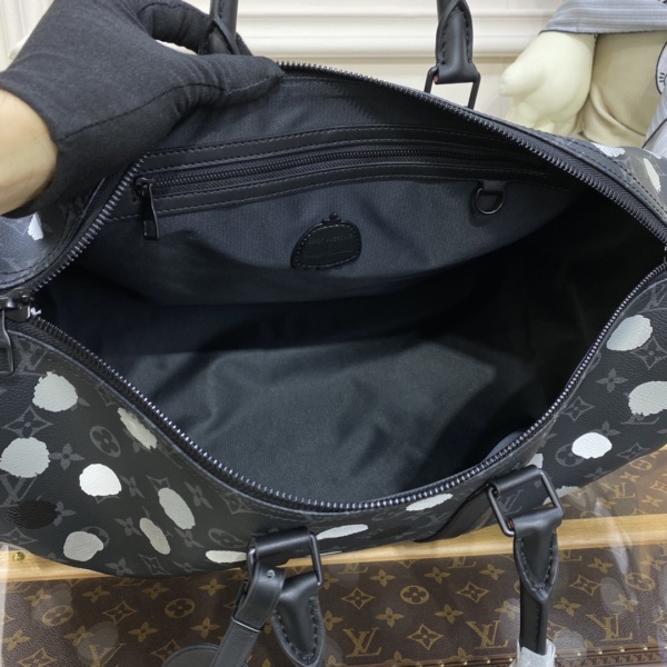 LOUIS VUITTON X YK BANDOULIÈRE KEEPALL 50 BLACK M46400 - Image 3