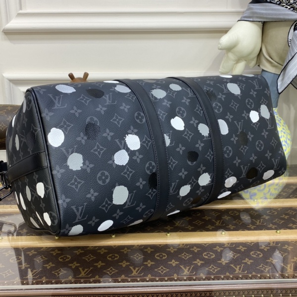 LOUIS VUITTON X YK BANDOULIÈRE KEEPALL 50 BLACK M46400 - Image 7