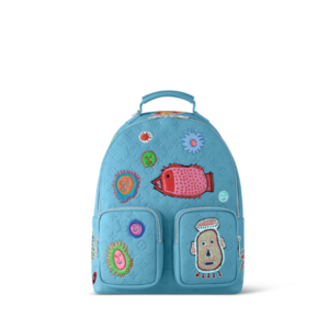 LOUIS VUITTON X YK FACES MOTIFS MULTIPCKET BACKPACK 40CM BLUE M21714