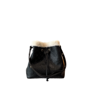 LOUIS VUITTON NÉONOÉ MONOGRAM BLACK AND WHITE FUR 26CM M46319