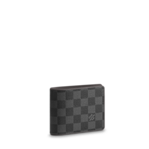 LOUIS VUITTON MULTIPLE WALLET DAMIER GRAPHITE BLACK AND NAVY BLUE 11CM N63260