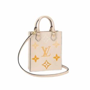 LOUIS VUITTON PETIT SAC PLAT MONOGRAM WHITE 17CM