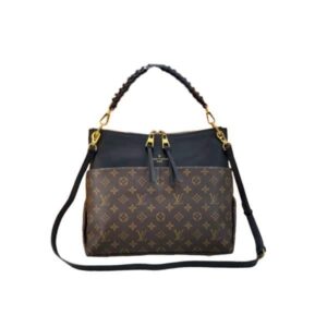 LOUIS VUITTON PALLAS CHAIN MONOGRAM CANVAS TOTE BAG BLACK 33CM