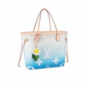 LOUIS VUITTON NEVERFULL MM BLUE 33CM