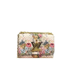 LOUIS VUITTON TWIST BAG FLOWER BEIGE 22CM