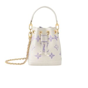 LOUIS VUITTON NOE NANO WHITE WITH PURPLE 17CM M82933