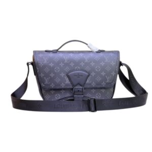 LOUIS VUITTON MONTSOURIS MONOGRAM MESSANGER BAG BLACK 34CM