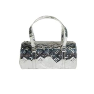 LOUIS VUITTON PAPILLON MIROIRE HANDBAG SILVER 30CM