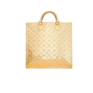 LOUIS VUITTON SAC PLAT TOTE MONOGRAM MIROIR GOLD 36CM