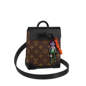 LOUIS VUITTON NANO STEAMER MONOGRAM CANVAS WITH LV FRIEND 20CM M80327