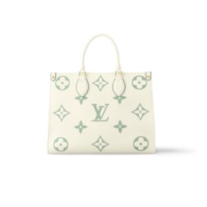 LOUIS VUITTON ONTHEGO MM BAG LATTE AND MATCHA 34CM