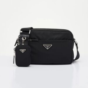 PRADA RE-NYLON SHOULDER BAG BLACK 1BC167RV44F0002VB1M