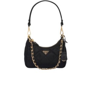 PRADA RE EDITION 1995 CHAÎNE RE NYLON MINI BAG BLACK 22CM 1BC204 2AOS F0002 V QOO