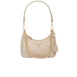 PRADA RE EDITION 1995 CHAÎNE RE NYLON MINI BAG BEIGE 22CM 1BC204 2AOS F0F24 V QOO