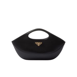 PRADA LEATHER HANDBAG BLACK 34CM 1BA421VOOM2AIX F0002