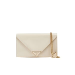 PRADA PATENT LEATHER MINI BAG WHITE 20CM 1BP051 069 F0304 V 5TO