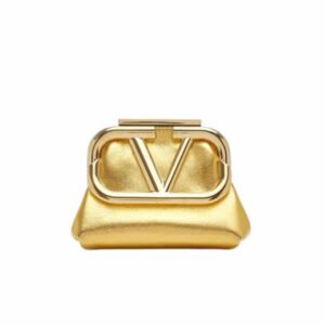 VALENTINO GARAVANI SUPERVEE METALLIC LEATHER IN GOLD 27CM