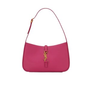 SAINT LAURENT LE 5 À 7 HOBO BAG IN SMOOTH LEATHER PINK 25CM