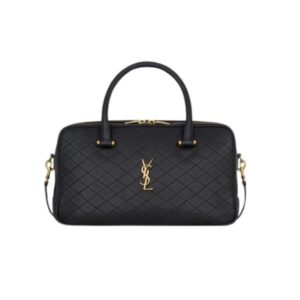 SAINT LAURENT LYIA DUFFLE IN QUILTED LAMBSKIN BLACK 31CM 7667851EL071000