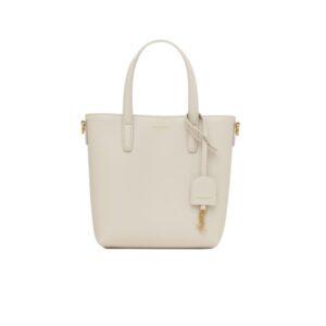SAINT LAURENT TOY SHOPPING SAINT LAURENT IN BOX LEATHER WHITE 18CM 773995AADDI9207