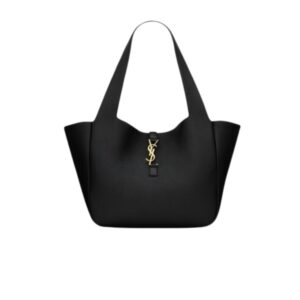 SAINT LAURENT LE 5 À 7 BEA IN GRAINED LEATHER BLACK 50CM 763435AACTP1000