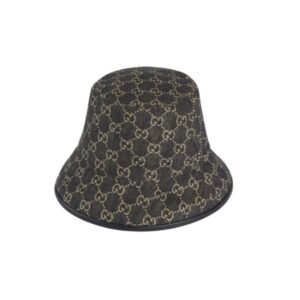 GUCCI GG SUPREME DENIM BUCKET HAT BLACK